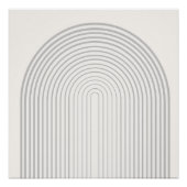 Symmetrische Regenboogvorm Beige White Art Perfect Poster (Voorkant)