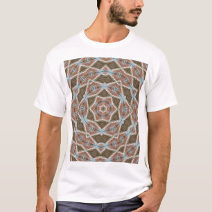 Symmetrische schalen: circulair weefselpatroon. t-shirt