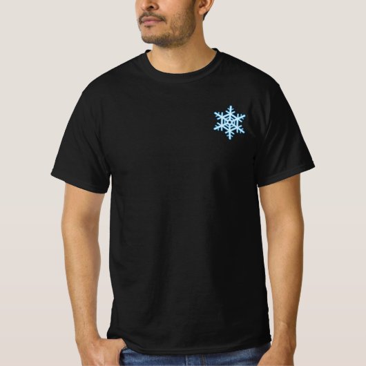 Symmetrische Snowflake Emoji Aanpasbaar Festival T-shirt (Voorkant)