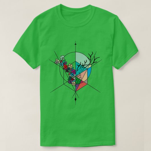 Symmetrische ventilator t-shirt (Design voorkant)