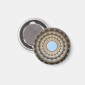 Symmetrische Worm's-Eye Uitzicht van een Grand Dom Magneet (Voorkant / Achterkant)