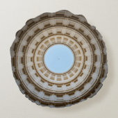 Symmetrische Worm's-Eye Uitzicht van een Grand Dom Rond Kussen (Achterkant)