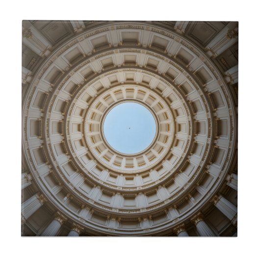 Symmetrische Worm's-Eye Uitzicht van een Grand Dom Tegeltje (Voorkant)