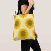 Symmetrische Zonnebloemen Canvas tas (Dichtbij)