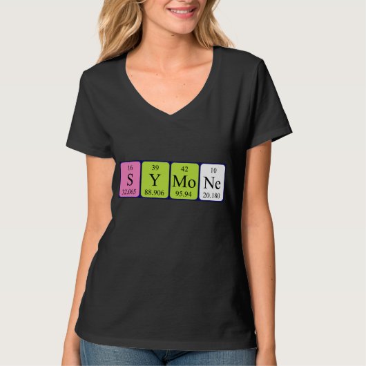 Symone periodiek lijstnaam shirt (Voorkant)