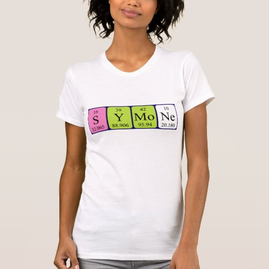 Symone periodiek lijstnaam shirt (Voorkant)
