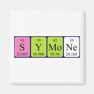 Symone periodieke table name magnet