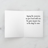 SYMPATHETIG BERICHT NAAR FAMILIE OF VRIEND FEESTDAGEN KAART (Binnen)