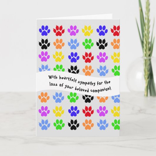 Sympathiakaart van Dog & Cat Paw Kaart (Voorkant)