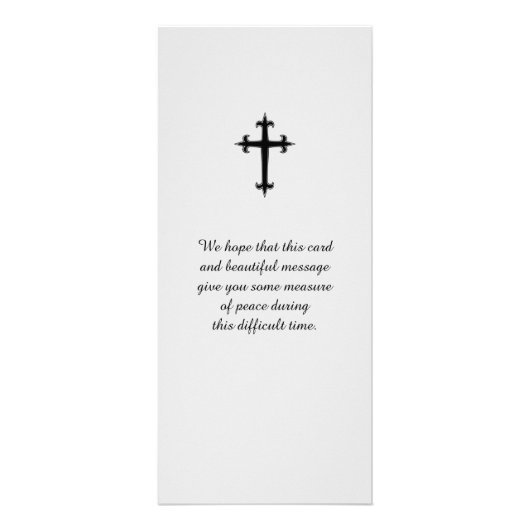 Sympathie Afbeelding Herdenking Kaart (Achterkant)