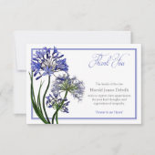 Sympathie Agapanthus Begrafenis Dank u kaart (Voorkant)