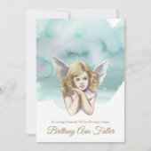 Sympathie Angel Dove begrafenis Dank je kaart (Voorkant)