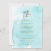 Sympathie Angel Dove begrafenis Dank je kaart (Achterkant)