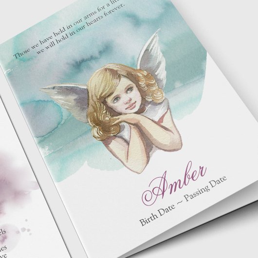 Sympathie Angel Wings Foto Begrafenis Dank je kaar