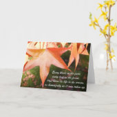 Sympathie Autumn Leaves Kaart (Gele Bloem)