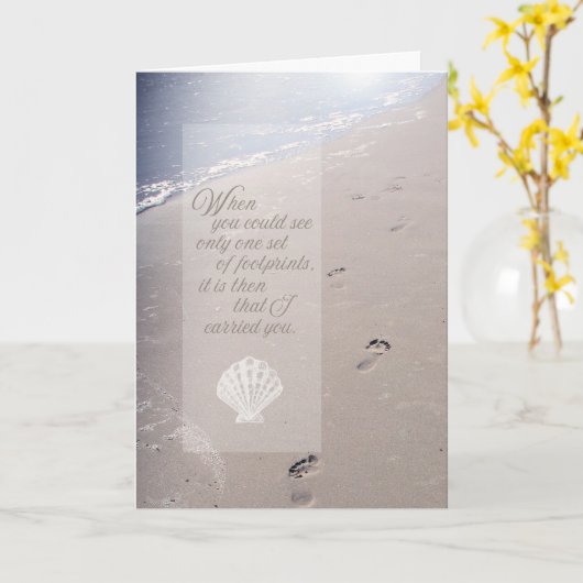 sympathie | Beach Footprint | Scallop Seashell Kaart (Gele Bloem)