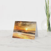 Sympathie Beach Sunrise begrafenis Dank u kaart (Voorkant)
