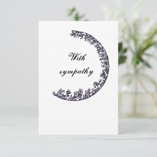 sympathie bedankkaart (Staand voorkant)