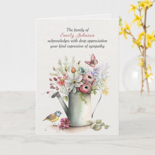 Sympathie Bedankt dat je kunt kijken Kaart (Gele Bloem)