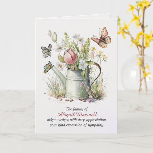 Sympathie Bedankt dat je kunt kijken Kaart (Gele Bloem)