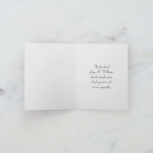 Sympathie bedankt familie kaart (Binnen)