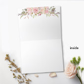 Sympathie Bedankt Foto Opmerking: Roze Floral Fune