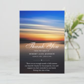 Sympathie bedankt je strandzonsondergang begrafeni (Staand voorkant)