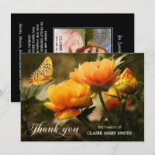 Sympathie bedankt jullie Memorial Funeral PHOTO (Voorkant / Achterkant)