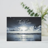 Sympathie bedankt jullie Memorial Sunset Ocean Bea (Staand voorkant)