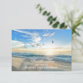 Sympathie bedankt jullie Memorial Sunset Ocean Bea (Staand voorkant)