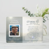 Sympathie bedankt jullie Peaceful Clouds Blue & Wh (Staand voorkant)