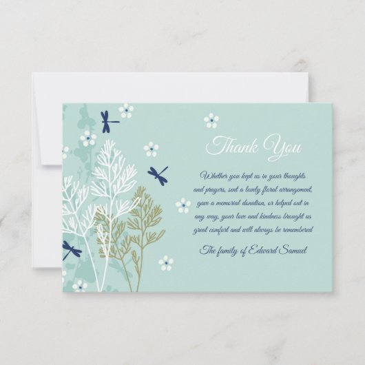 Sympathie bedankt kaart (Voorkant)