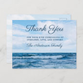 Sympathie Bedankt Memorial Photo Beach Briefkaart (Voorkant / Achterkant)