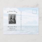 Sympathie Bedankt Memorial Photo Beach Briefkaart (Achterkant)