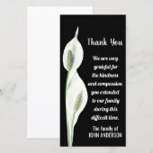 Sympathie Bedankt Memorial White Lily Flower Kaart (Voorkant / Achterkant)