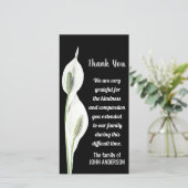 Sympathie Bedankt Memorial White Lily Flower Kaart (Staand voorkant)