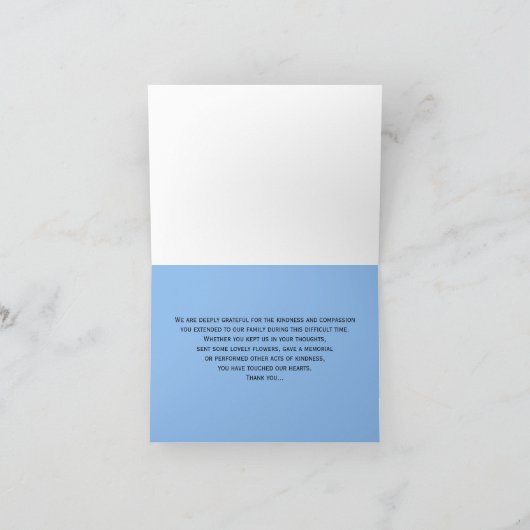 Sympathie Bedankt Opmerking Kaart - Vergeet me Not (Binnen)