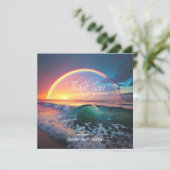 Sympathie bedankt u Memorial Rainbow Ocean Water (Staand voorkant)