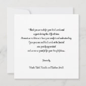 Sympathie bedankt u Memorial Rainbow Ocean Water (Achterkant)