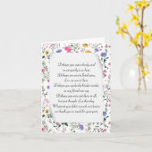 Sympathie Bedankt Wilde bloemen met gedicht Kaart (Gele Bloem)