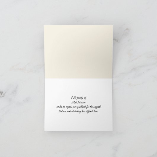 Sympathie Bedankt Wildflower Field Kaart (Binnen)