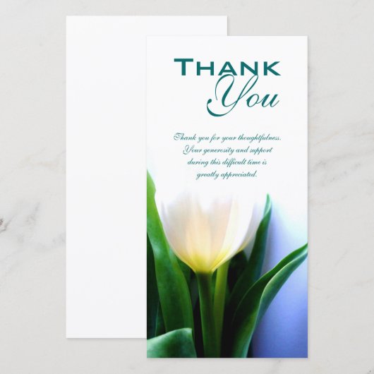 Sympathie / begrafenis bedankt Fotokaart (Voorkant / Achterkant)