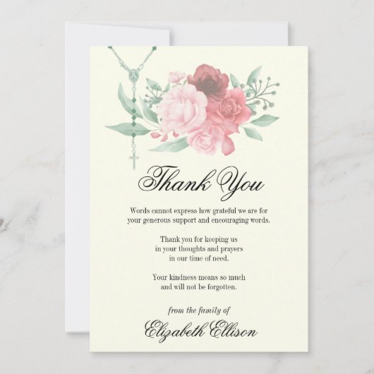 Sympathie begrafenis bedankt religie (Voorkant)