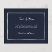 Sympathie begrafenis blauwe foto dank u kaart (Achterkant)