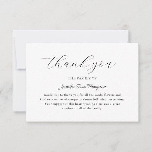 Sympathie Begrafenis Dank je kaarten (Voorkant)