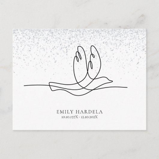 Sympathie begrafenis Memorial Dank u wel Briefkaart (Voorkant)