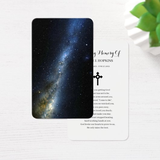 Sympathie begrafenis Memorial Prayer Kaarten Visitekaartje (Bureau)