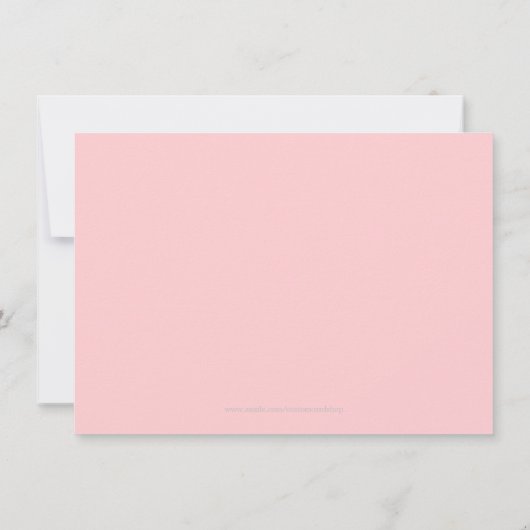 Sympathie Begrafenis Roze Pioenen  Dank u Bedankkaart (Achterkant)