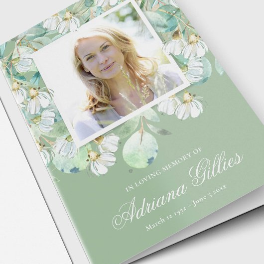 Sympathie Begrafeniskaarten Eucalyptus Blauwgroen Kaart