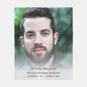 Sympathie Bereavement Funeral Memorial Custom Foto Fleece Deken (Voorkant)